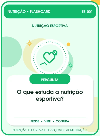 Flashcard verde do material